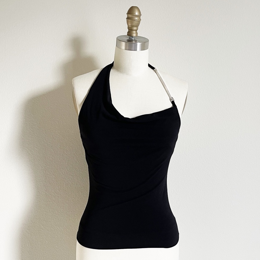 Metal Strap Black Halter